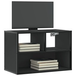 Dulap TV, negru, 60x31x39,5 cm, lemn prelucrat si metal GartenMobel Dekor