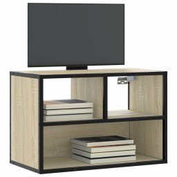 Dulap TV, stejar sonoma, 60x31x39,5cm, lemn prelucrat si metal GartenMobel Dekor