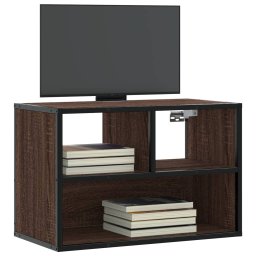 Dulap TV, stejar maro, 60x31x39,5 cm, lemn prelucrat si metal GartenMobel Dekor