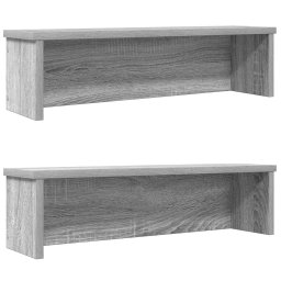 Rafturi de bucatarie stivuibile 2 buc Gri Sonoma 60x15x16 cm GartenMobel Dekor