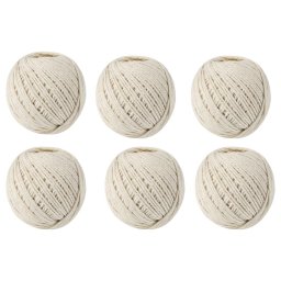 Set 6 ata bumbac 100gr alb natural