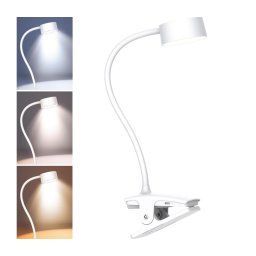 Lampă LED flexibilă dimabilă cu clemă Solight WO3001-W LED/2W/5V 3000/4000/6500K alb
