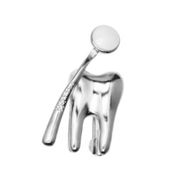 Martisor Brosa Argintie Dentist Maseluta cu Oglinda