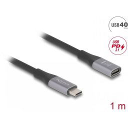 Cablu prelungitor USB type C 40Gbps/8K60Hz/240W T-M 1m, Delock 81201