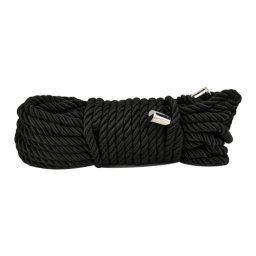 Bound to Please Franghie de Bondage Matasoasa 10 m Neagra Nu Se Intinde Deloc Legare Usoara