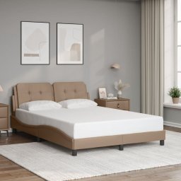 Cadru de pat cu tablie, cappuccino, 120x200 cm, piele ecologica GartenMobel Dekor