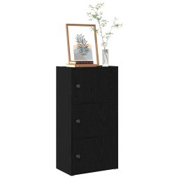 Biblioteca Stejar negru 40x24x77 cm Lemn prelucrat GartenMobel Dekor