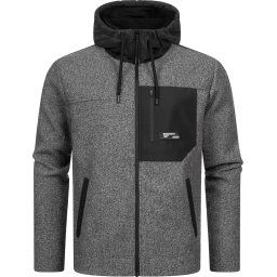 Ragwear Jachetă fleece 'Brodney' gri închis / negru