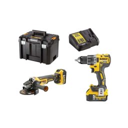 Twin KIT Masini de Gaurit DeWalt DCK2020P2T, cu acumulatori, 18 V, 5.0Ah, cu valiza TSTAK