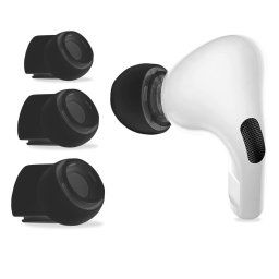 Set de Dopuri Silicon pentru AirPods Pro AirPods Pro 2 - 3 Marimi, Confort si Durabilitate negru
