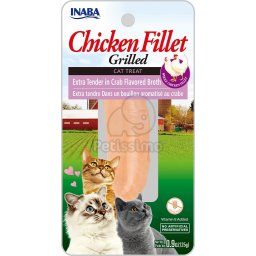 INABA Cat Grilled Chicken Fillet - în supă de crab, extra moale 25 g