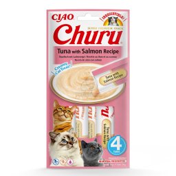 INABA Cat Churu Purée - ton și somon 4 x 14 g