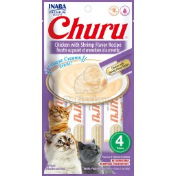 INABA Cat Churu Purée - pui cu creveți 4 x 14 g