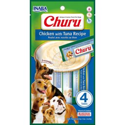 INABA Dog Churu Purée - pui și ton 4 x 14 g