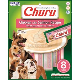 INABA Dog Churu Purée - pui și somon 8 x 20 g