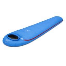 Cel mai ieftin sac de dormit BS-400 până la 0° - Albastru Fermoar pe partea dreaptă