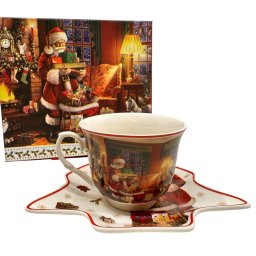 Cadou Craciun Cana si farfuriuta in forma de Brad