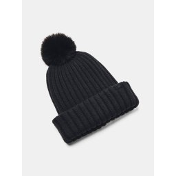 Women's hat Under Armour W Halftime Pom Beanie-BLK - Women's