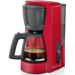 Cafetiera Bosch My Moment TKA2M114, 1.37 l, cana sticla, sistem antipicurare, oprire automata, rezervor de apa detasabil, cu sistem de umplere usoara,Rosu
