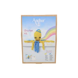 Kit de crosetat, Octopus Baby Collection, cu fire, umplutura, instructiuni si croseta, Octo Sunny Anchor