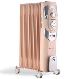 Calorifer electric cu ulei Daewoo DOH9C, 2000 W, 9 elementi, 5 canale de ulei, 3 nivele de putere, termostat reglabil