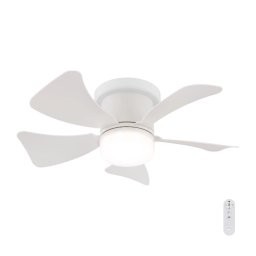 Globo 03609W - Ventilator de tavan LED dimabil HINES LED/10W/230V + telecomandă alb