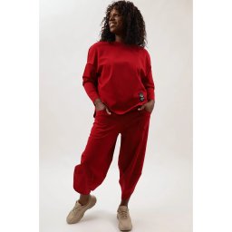 COMPLEU SPORT BLUZA SI PANTALONI CU ELASTIC IN TALIE GUARDA TALIE UNICA Visiniu