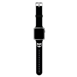 Curea Karl Lagerfeld, Choupette Head Watch Strap pentru Apple Watch 42/44mm, Silicon, Negru