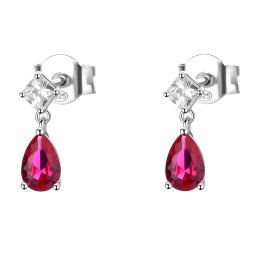 Brosway Cercei de argint cu zirconiu cubic Passion Ruby Fancy FPR119