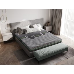 Saltea Bedora Cloud Activ 90x200 cm, 7 zone, latex, medie/tare, 23 cm, husa cu cristale minerale