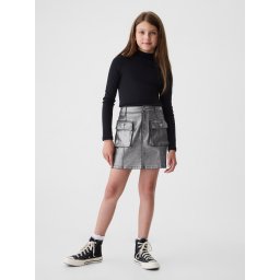 GAP Children's metallic denim cargo skirt - Girls