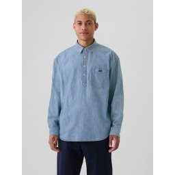 GAP Chambray Shirt with Logo - Men's