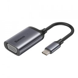 Adaptor / hub Baseus Enjoy USB Tip C la VGA + PD HUB Convertor pentru MacBook / PC gri (CAHUB-O0G)