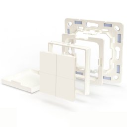 Shelly BLU Wall Switch 4 wireless switch + adapter for Gira / Merten mounting frames
