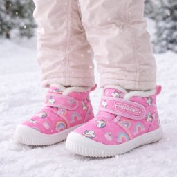 Ghete de iarna pentru copii, imprimeu unicorn