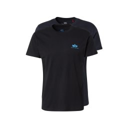 ALPHA INDUSTRIES Tricou albastru marin / azur / negru