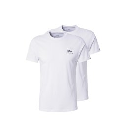 ALPHA INDUSTRIES Tricou negru / alb