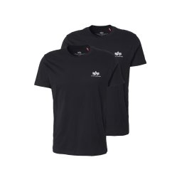 ALPHA INDUSTRIES Tricou negru / alb