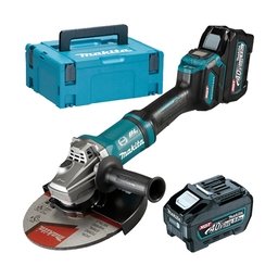 Makita - GA038GT201 XGT - Polizor unghiular cu 2 acumulatori, Li-Ion, 40 V, 5 Ah, 230 mm, valiza speciala
