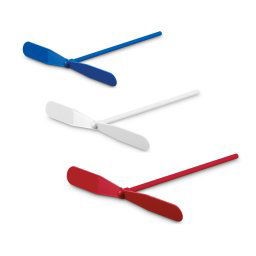 Set 3 Jucarii Zburatoare Simple, Elice, Alb, Albastru, Rosu – 18 cm