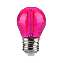 Bec LED FILAMENT G45 E27/2W/230V roz