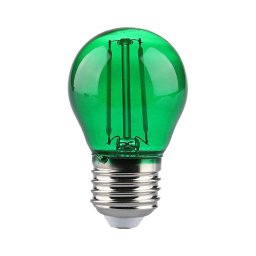 Bec LED FILAMENT G45 E27/2W/230V verde