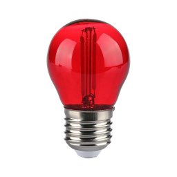 Bec LED FILAMENT G45 E27/2W/230V roșu