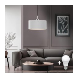 Eglo - LED pendul cu cablu TUNJA 1xE27/60W/230V alb