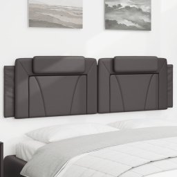 Perna pentru tablie pat, gri, 180 cm, piele artificiala GartenMobel Dekor