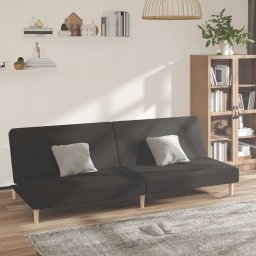 Canapea extensibila cu 2 locuri, negru, material textil GartenMobel Dekor