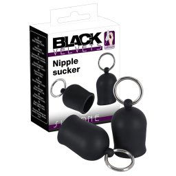 Black Velvet - Suctor pentru sfârcuri cu inel metalic (negru)
