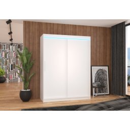 Dulap cu usi glisante si iluminare LED, Denver 150 + LED, 150 cmx200 cmx58 cm, ADRK Furniture