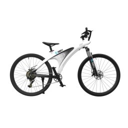 Bicicleta electrica iSEN Q5 Alba, 650W, Roata 27.5 , 9 viteze Shimano, Rulare full electric sau asistata, 45km h, Baterie detasabila, IPX4