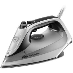 Fier de calcat cu abur BRAUN TexStyle 7 SI7149WB, 2900W, 300ml, talpa FreeGlide 3D ElxoalPlus, anti-picurare, mod icare, auto-curatare, aut-off, Alb/Negru